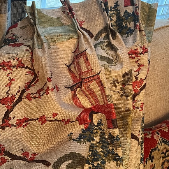 Band New Custom Made Linen Pinch Pleated Drapes~54 x 95. I have five panels. - Picture 3 of 9